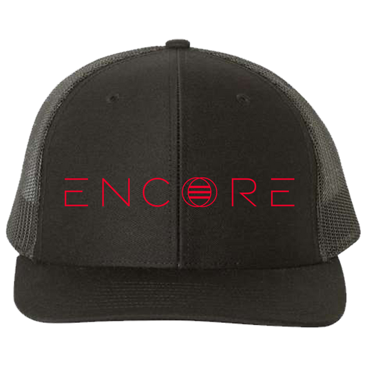 Black Encore Hat | Red Stitch